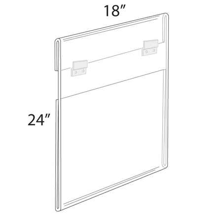 AZAR DISPLAYS 18"W x 24"H Wall Mounted Poster Frame. Mounting Hardware Included. 182724